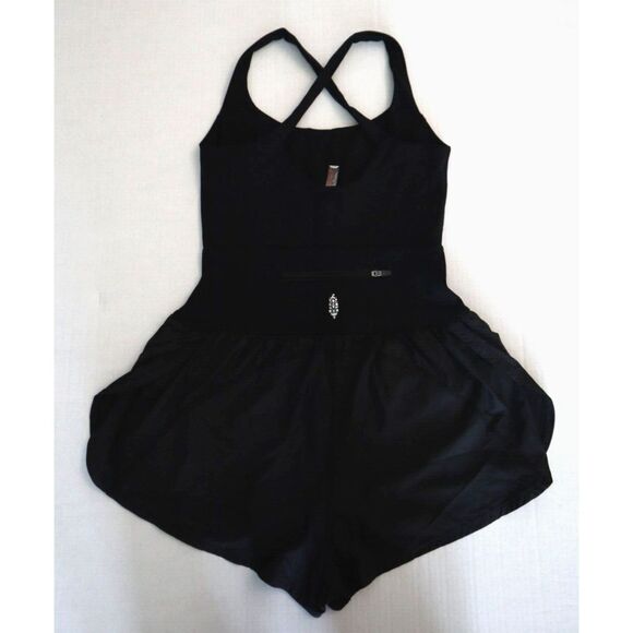 FP Movement OB1227782 Women's Sz XS Black Righteous Runsie One-Piece Romper - Picture 2 of 15